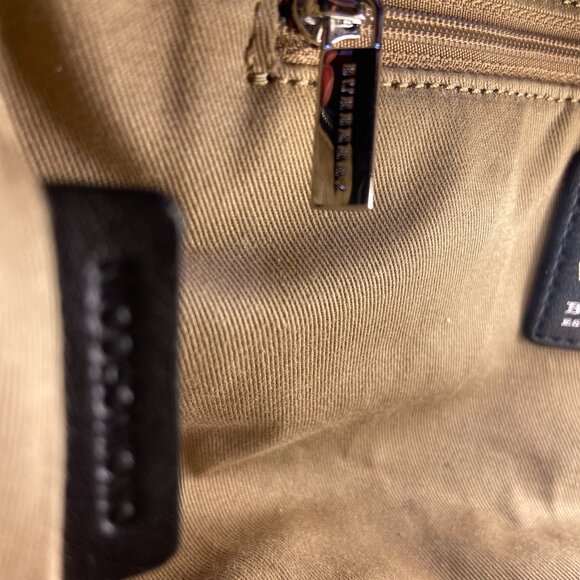 Burberry Horn Toggle Collection Handbag – House Check & Black Leather - Picture 11 of 11